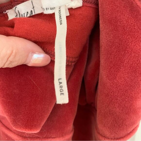 Anthropologie Floreat Raspberry Velour T Strap Bralette Bloggers Fave Large - Picture 7 of 7